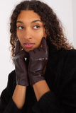 Elegant Touchscreen Gloves with Embroidered Flower
