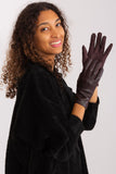 Elegant Touchscreen Gloves with Embroidered Flower