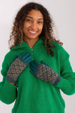 Embroidered Floral Touchscreen Women's Gloves with Insulation
