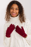 Elegant Knitted Gloves with Pompoms and Touchscreen Finger