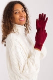Elegant Knitted Gloves with Pompoms and Touchscreen Finger