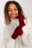 Elegant Knitted Gloves with Pompoms and Touchscreen Finger