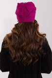 Warm Women's Knit Winter Hat with Decorative Applique