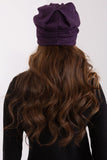 Warm Women's Cashmere Beanie Hat with Rhinestone Accent
