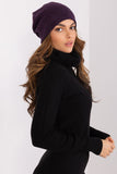 Warm Women's Cashmere Beanie Hat with Rhinestone Accent