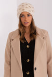 Warm Cashmere Women's Beanie with Rhinestone Details