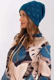 Warm Cashmere Women's Beanie Hat with Rhinestone Detail