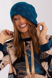 Warm Cashmere Women's Beanie Hat with Rhinestone Detail