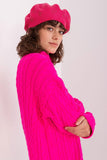 Rhinestone-Embellished Knitted Beret Hat