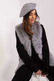 Rhinestone-Embellished Knitted Beret Hat