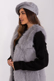 Rhinestone-Embellished Knitted Beret Hat