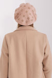 Rhinestone-Embellished Knitted Beret