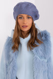 Rhinestone-Embellished Knitted Beret Hat