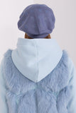 Rhinestone-Embellished Knitted Beret Hat