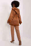 Cozy Insulated Hooded Winter Coat with Tie Belt