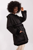 Cozy Casual Winter Coat with Hood and Tie Belt