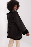 Cozy Casual Winter Coat with Hood and Tie Belt