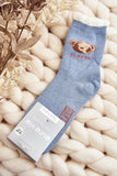 Cozy Women's Teddy Bear Patch Warm Socks for Cold Days