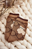 Cozy Women's Teddy Bear Patch Warm Socks for Cold Days