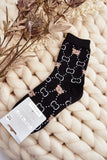 Cozy Women's Teddy Bear Patch Warm Socks for Cold Days