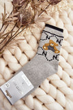 Cozy Women's Teddy Bear Patch Warm Socks for Cold Days