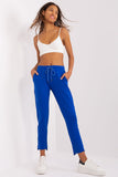 Sporty Casual Sweatpants with Tapered Legs and Pockets