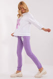 Teddy Bear Print Sweatshirt and Pants Set