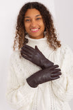 Elegant Two-Material Women's Gloves with Decorative Straps
