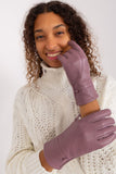 Elegant Two-Material Women's Gloves with Decorative Straps