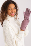 Elegant Two-Material Women's Gloves with Decorative Straps