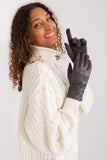 Elegant Women's Gloves with Decorative Straps and Embroidery