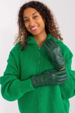 Elegant Dual-Material Women's Gloves with Decorative Straps