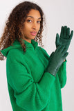 Elegant Dual-Material Women's Gloves with Decorative Straps