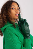 Elegant Dual-Material Women's Gloves with Decorative Straps