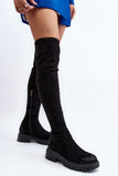 Chic Over-the-Knee Eco-Suede Boots with Zipper Closure