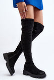 Chic Over-the-Knee Eco-Suede Boots with Zipper Closure