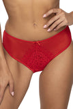 Floral Lace Panties with Satin Bow in Red