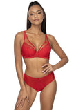 Floral Lace Panties with Satin Bow in Red