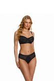 Sensual Black Microfiber and Mesh Panties with Cutout Back