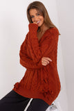 Elegant Women's Sweater with Plaid Texture and Ties