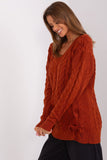 Elegant Women's Sweater with Plaid Texture and Ties
