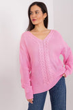 Elegant Textured Women's V-Neck Long Sleeve Sweater