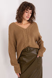 Elegant Textured V-Neck Women's Sweater for Everyday Wear