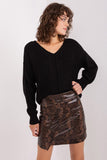 Elegant Textured Women's V-Neck Long Sleeve Sweater
