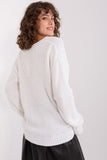 Elegant V-Neck Women's Sweater with Varied Texture