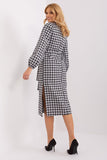 Elegant Straight Cut Dress with Long Sleeves and Belt