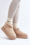 Stylish Women's Eco-Suede Snow Boots with Fur Insulation