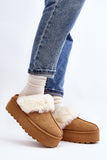 Cozy Eco-Suede Women's Slippers with Fur for Winter Comfort