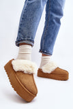 Cozy Eco-Suede Women's Slippers with Fur for Winter Comfort