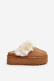 Cozy Eco-Suede Women's Slippers with Fur for Winter Comfort